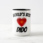 世界で最も最高のなディドのハートのマグ ツートーンマグカップ (中央)