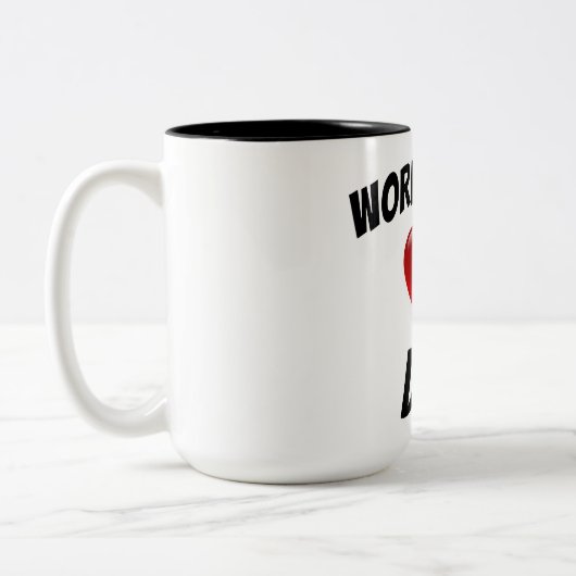 世界で最も最高のなディドのハートのマグ ツートーンマグカップ (左)