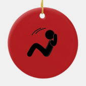 世界で最も最高のなトレーナー2の味方されたバーベルは及び押上ます セラミックオーナメント (裏面)