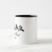 世界で最も最高のなナナのすずめのシルエットの枝 ツートーンマグカップ (中央)