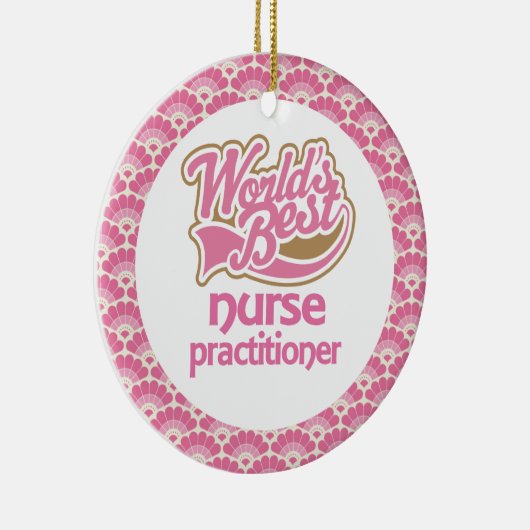 世界で最も最高のなナースの従業者のギフトのオーナメント セラミックオーナメント (右)