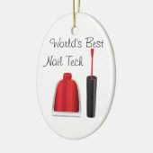 世界で最も最高のなネイリスト セラミックオーナメント (左)
