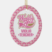 世界で最も最高のなバイオリンの先生のギフトのオーナメント セラミックオーナメント (右)