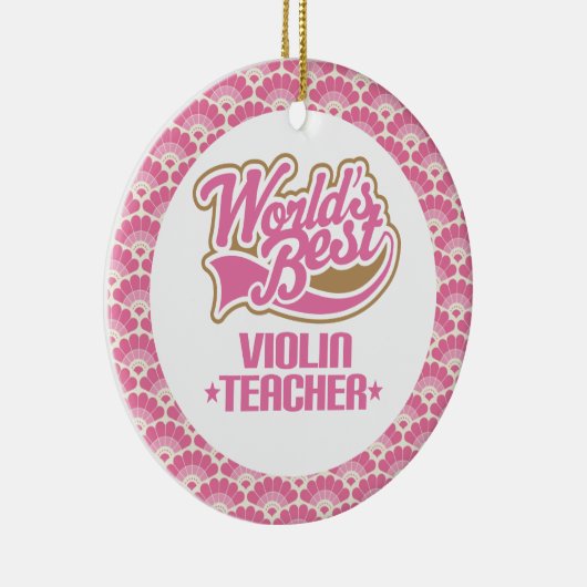 世界で最も最高のなバイオリンの先生のギフトのオーナメント セラミックオーナメント (右)