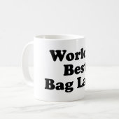 世界で最も最高のなバッグレディー コーヒーマグカップ (正面左)