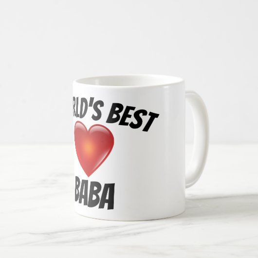 世界で最も最高のなババのハートのマグ コーヒーマグカップ (正面右)