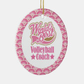 世界で最も最高のなバレーボールのコーチのギフトのオーナメント セラミックオーナメント (右)