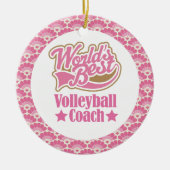 世界で最も最高のなバレーボールのコーチのギフトのオーナメント セラミックオーナメント (正面)
