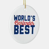 世界で最も最高のなバーテンダー セラミックオーナメント (右)