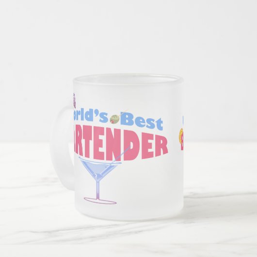 世界で最も最高のなバーテンダー フロストグラスマグカップ (正面左)