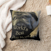 世界で最も最高のなパグのお母さん クッション (ブランケット)
