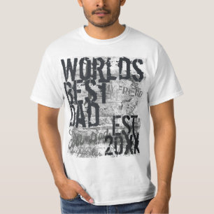 世界で最も最高のなパパのグランジなGraffittiの文字の2014年のTシャツ Tシャツ