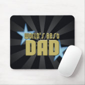世界で最も最高のなパパの黒か金ゴールドは父の日を冷却します マウスパッド (マウス)