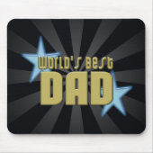 世界で最も最高のなパパの黒か金ゴールドは父の日を冷却します マウスパッド (正面)