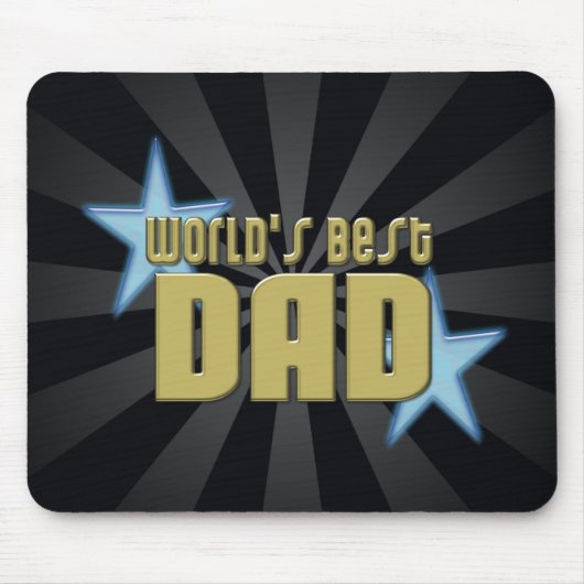 世界で最も最高のなパパの黒か金ゴールドは父の日を冷却します マウスパッド (正面)