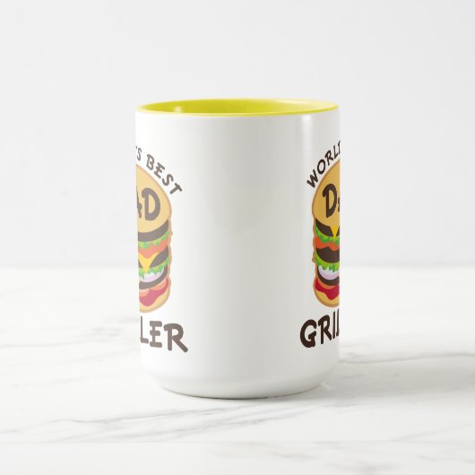 世界で最も最高のなパパのGriller BBQのテーマのギフト マグカップ (中央)
