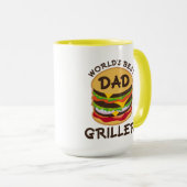 世界で最も最高のなパパのGriller BBQのテーマのギフト マグカップ (正面右)