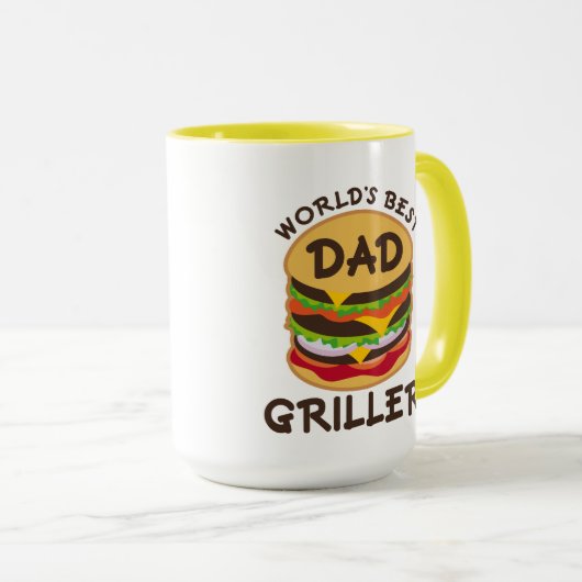 世界で最も最高のなパパのGriller BBQのテーマのギフト マグカップ (正面右)