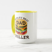 世界で最も最高のなパパのGriller BBQのテーマのギフト マグカップ (正面左)