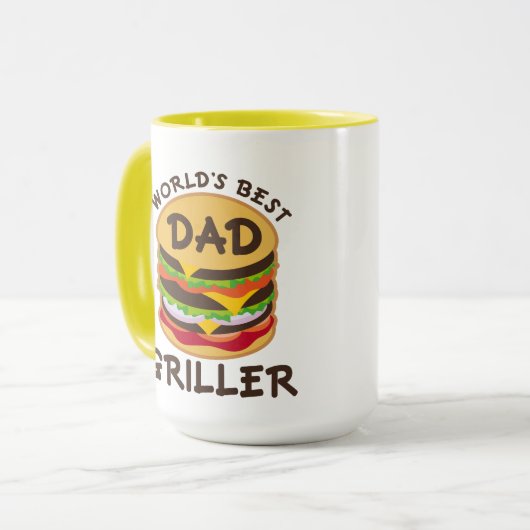 世界で最も最高のなパパのGriller BBQのテーマのギフト マグカップ (正面左)