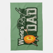 世界で最も最高のなパパ; アーチェリー キッチンタオル (縦)