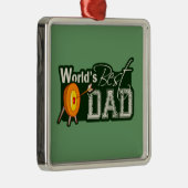 世界で最も最高のなパパ; アーチェリー メタルオーナメント (右)