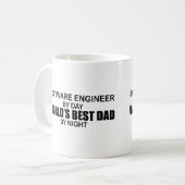 世界で最も最高のなパパ-ソフトウェアエンジニア コーヒーマグカップ (正面左)