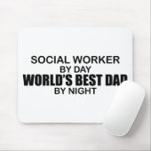 世界で最も最高のなパパ-ソーシャルワーカー マウスパッド (マウス)