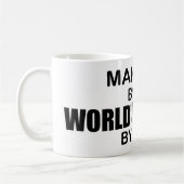 世界で最も最高のなパパ-マネージャー コーヒーマグカップ (左)