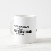 世界で最も最高のなパパ-獣医 コーヒーマグカップ (正面左)