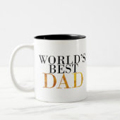 世界で最も最高のなパパ(金ゴールド)のデザインのための ツートーンマグカップ (左)