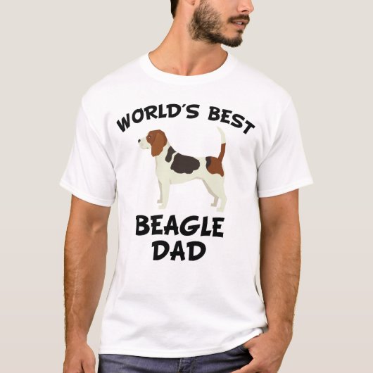 世界で最も最高のなビーグル犬のパパ Tシャツ (正面)