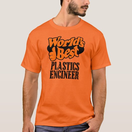 世界で最も最高のなプラスチックエンジニア Tシャツ (正面)