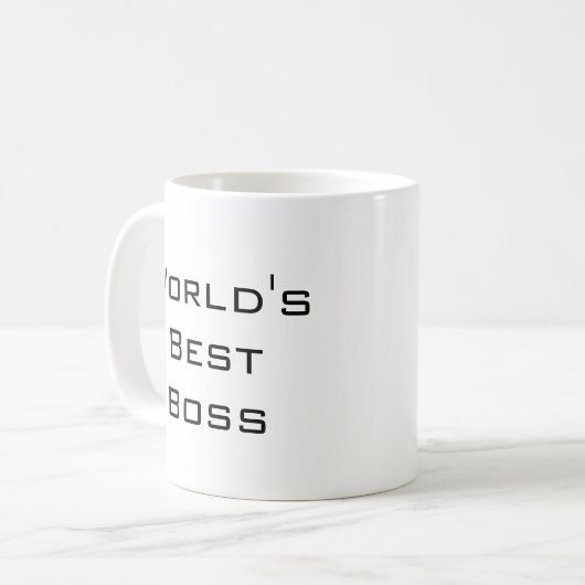 世界で最も最高のなボスのギフトのマグ コーヒーマグカップ (正面左)