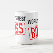 世界で最も最高のなボスのコーヒー・マグ コーヒーマグカップ (中央)