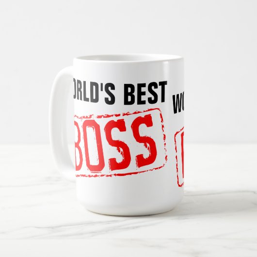 世界で最も最高のなボスのコーヒー・マグ コーヒーマグカップ (正面左)