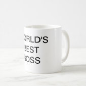 世界で最も最高のなボスのマグ コーヒーマグカップ (正面右)