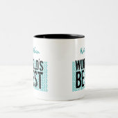 世界で最も最高のなボスの水の黒グランジな文字を入れるG458 ツートーンマグカップ (中央)