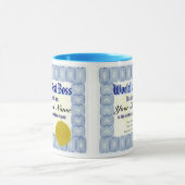 世界で最も最高のなボスの証明書のマグ マグカップ (中央)