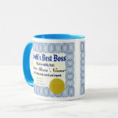 世界で最も最高のなボスの証明書のマグ マグカップ (正面左)