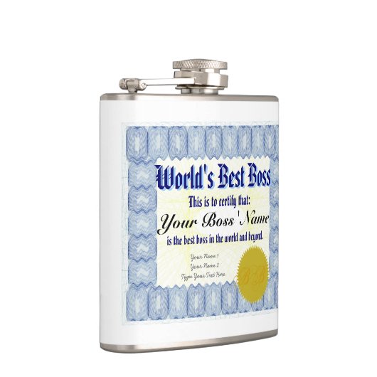 世界で最も最高のなボスの証明書 フラスク (右)