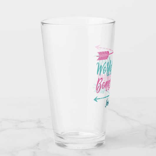 世界で最も最高のなボーナスお母さんのカスタム タンブラーグラス (右)