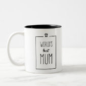 世界で最も最高のなミイラのマグ、母の日のギフト ツートーンマグカップ (左)