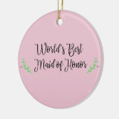 世界で最も最高のなメイド・オブ・オーナー（花嫁付き添い人） セラミックオーナメント (左)