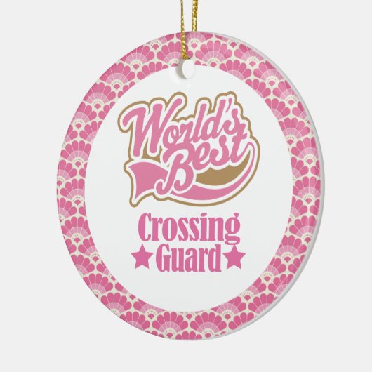 世界で最も最高のな交通指導員のギフトのオーナメント セラミックオーナメント (左)