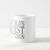 世界で最も最高のな人 コーヒーマグカップ (正面左)