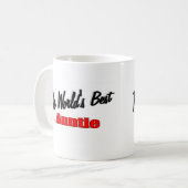 世界で最も最高のな伯母さん コーヒーマグカップ (正面左)