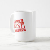 世界で最も最高のな兄弟 コーヒーマグカップ (正面左)