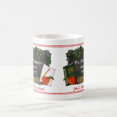 世界で最も最高のな先生の名前|の学校|の主題 コーヒーマグカップ (中央)