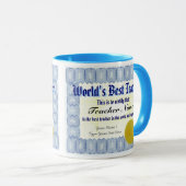 世界で最も最高のな先生の証明書のマグ マグカップ (正面右)